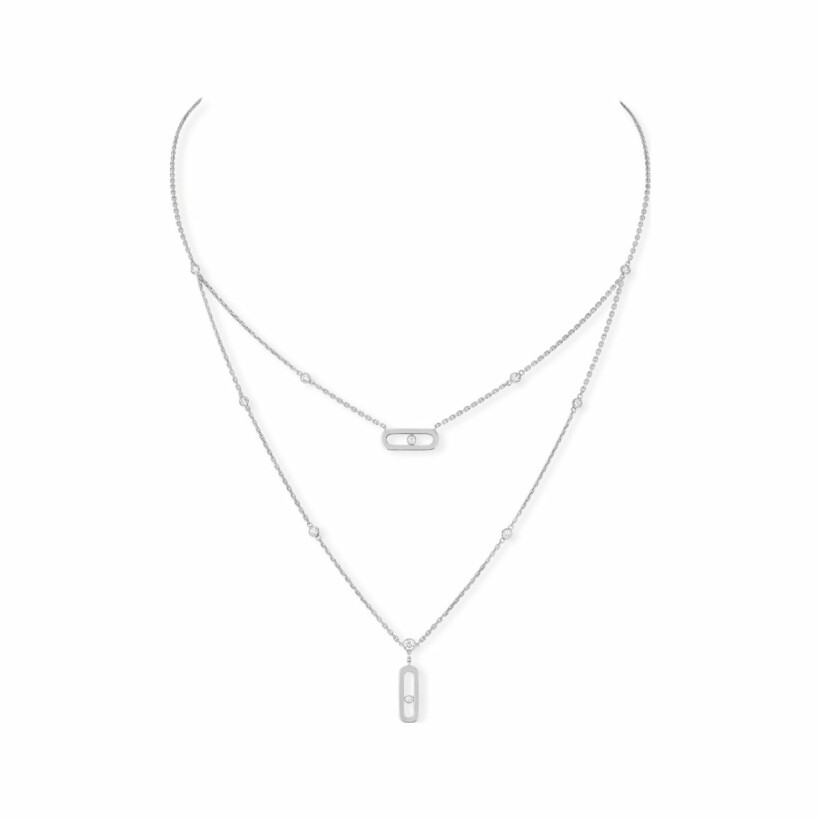 Collier Messika Move Uno en or rose et diamants