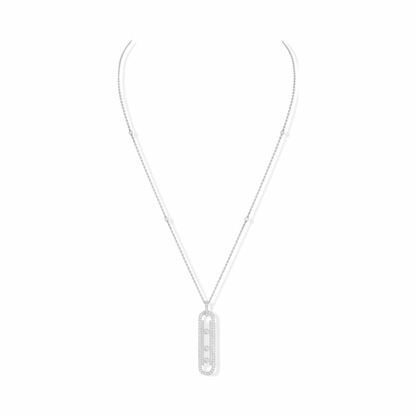 Collier Messika Move 10th PM en or blanc et diamants
