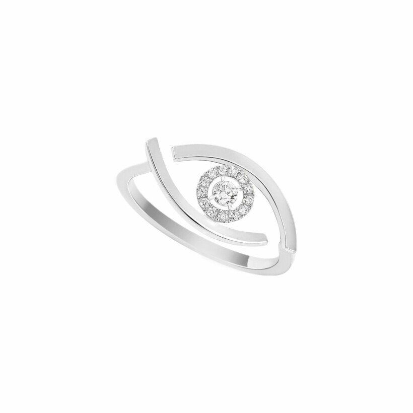 Bague Messika Lucky Eye en or blanc et diamants