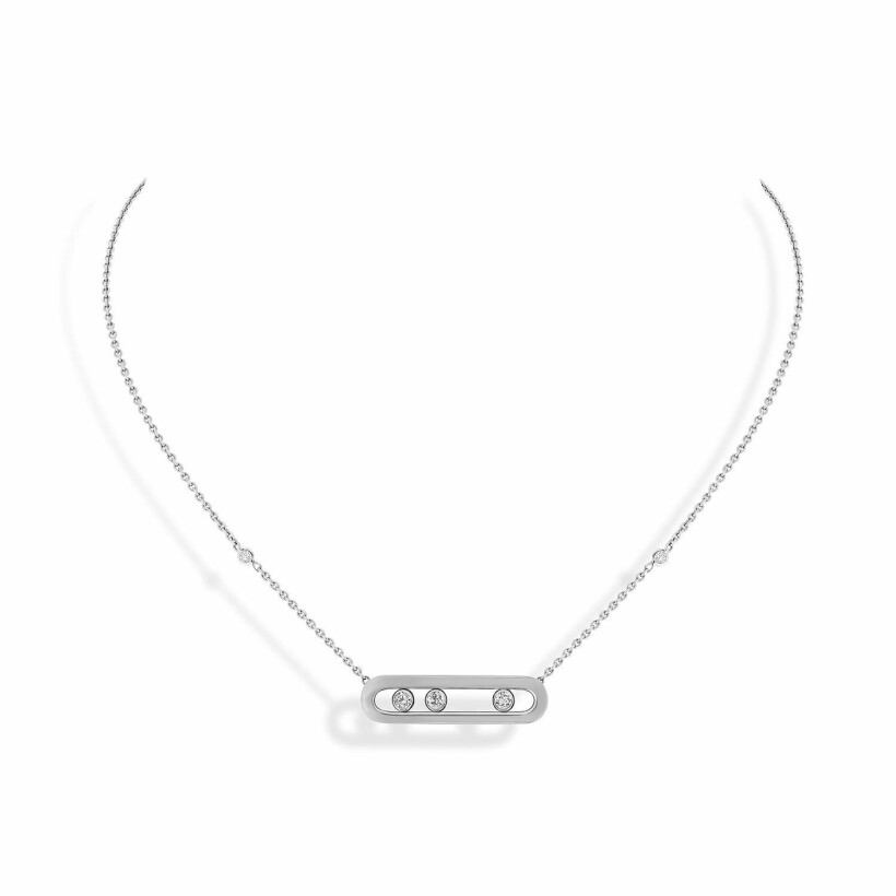 Collier Messika Baby Move en or blanc et diamants