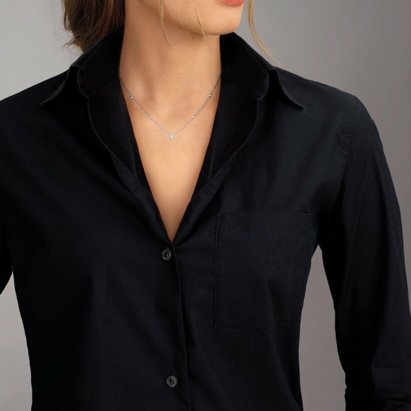 Collier Messika Joy XS en or blanc et diamants