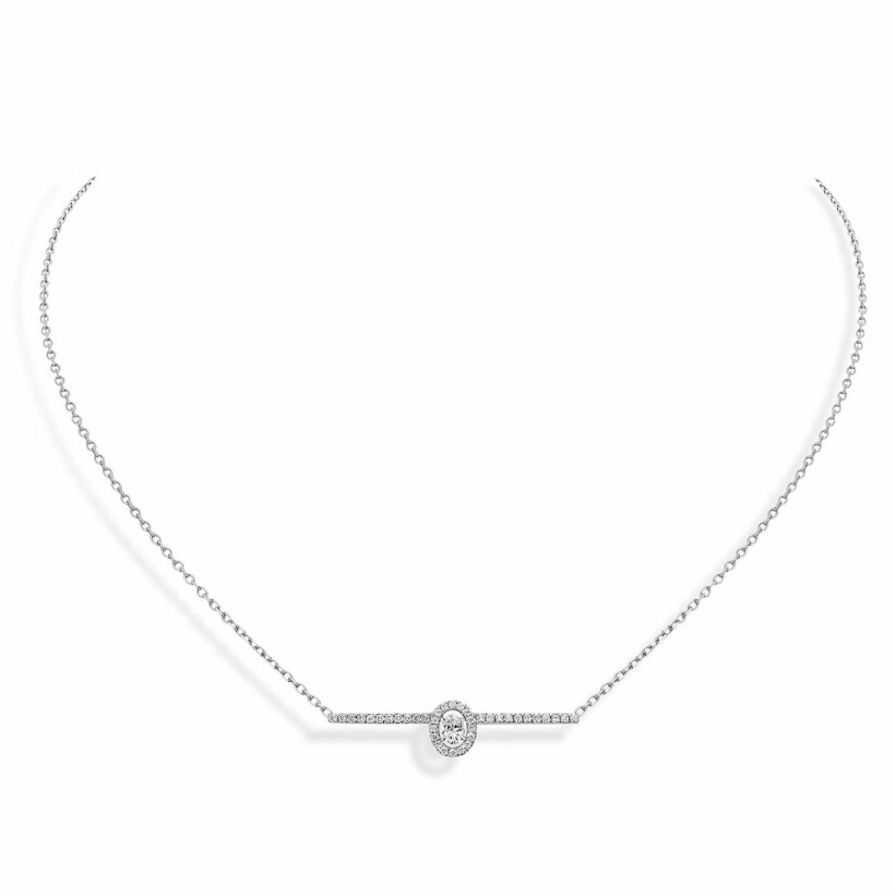 Collier Messika Glam’Azone pavé en or blanc et diamants