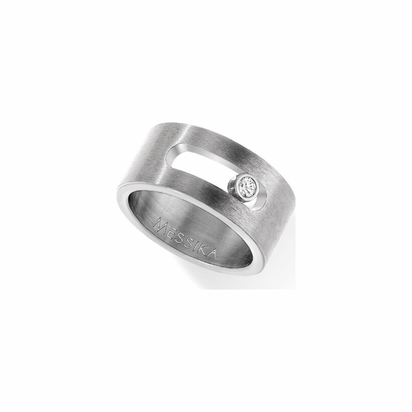 Bague Messika Move Titanium en titane naturel et diamant