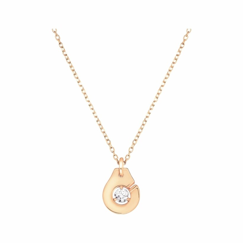 Collier Menottes R8 or rose 18Kt et diamants main image 0
