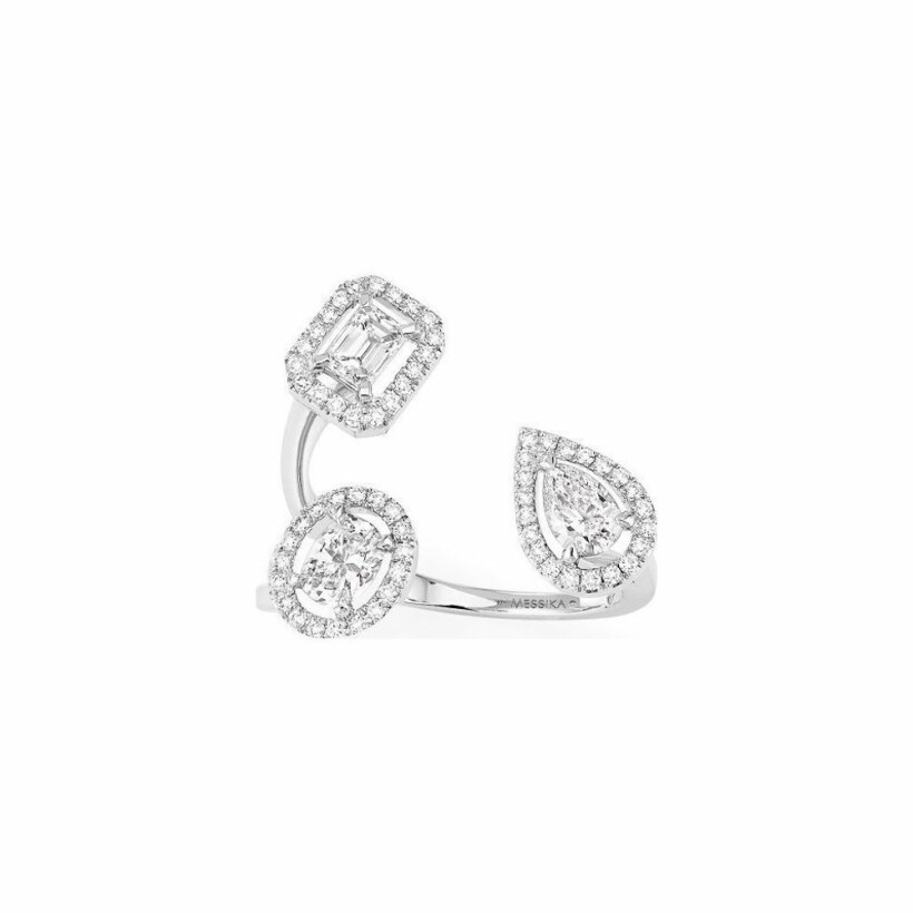 Bague Messika My Twin Trilogy en or blanc et diamants