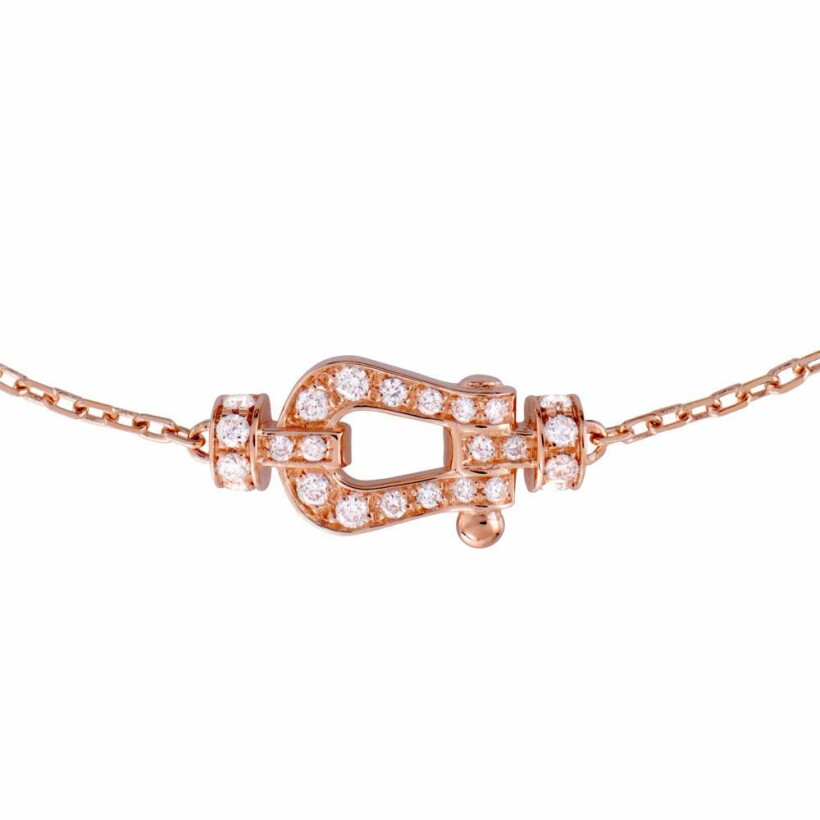 Bracelet petit modèle FRED Force 10 en or rose et diamants