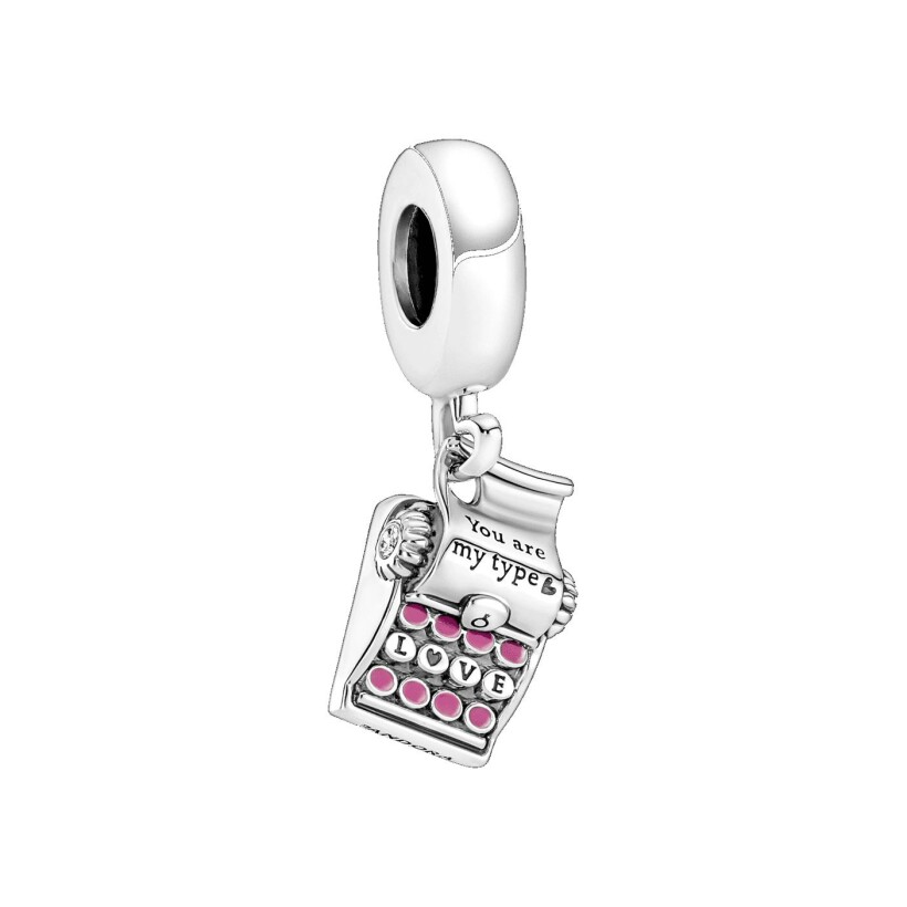 Achat Charm Pandora Moments pendant cadenas cœur rose en argent