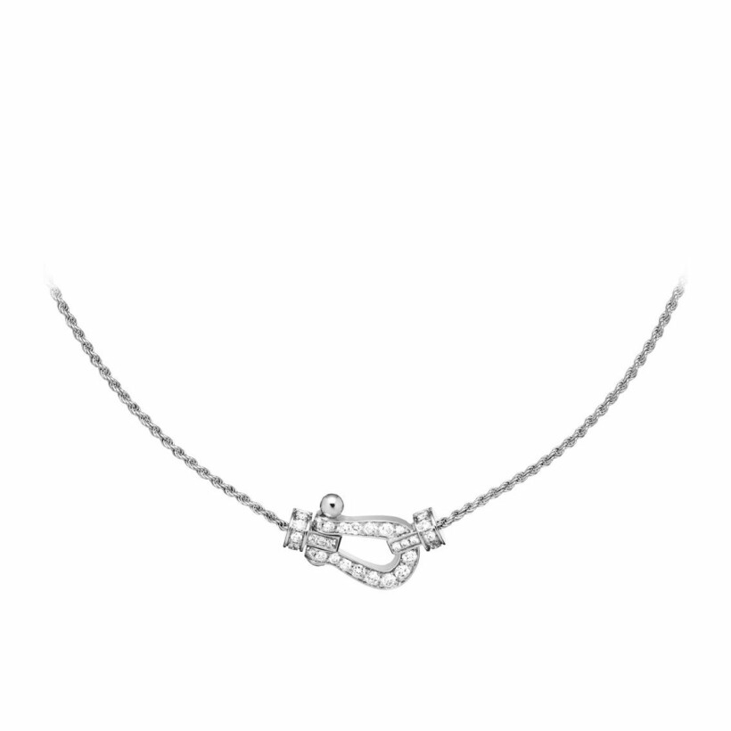 Collier FRED Force 10 moyen modèle en Or blanc et Diamant