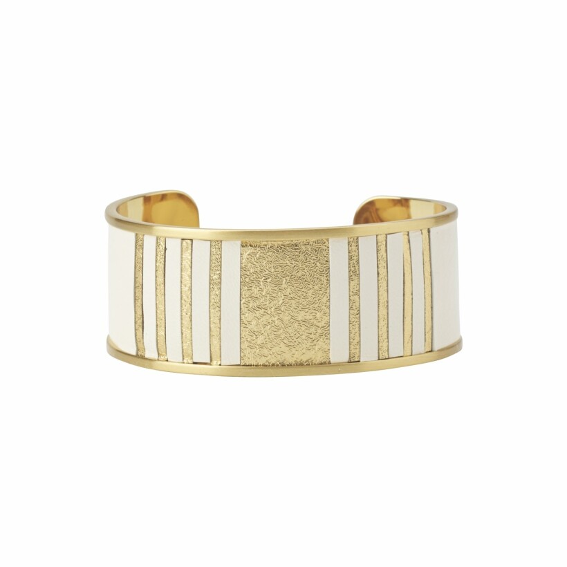 Achat Bracelet jonc Flowers For Zoé Becky Rose craquele en cuir et