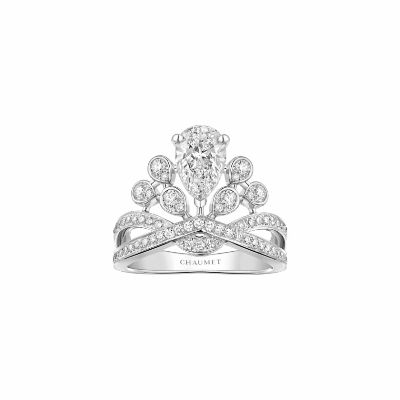 Bague Chaumet Joséphine Aigrette Impériale en platine et diamants