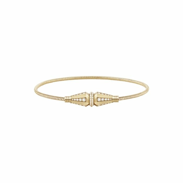 Bracelet Boucheron Jack de Boucheron Un Tour en or jaune et diamants
