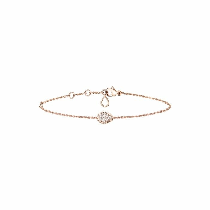 Bracelet Boucheron Serpent Bohème motif S en or rose et diamants