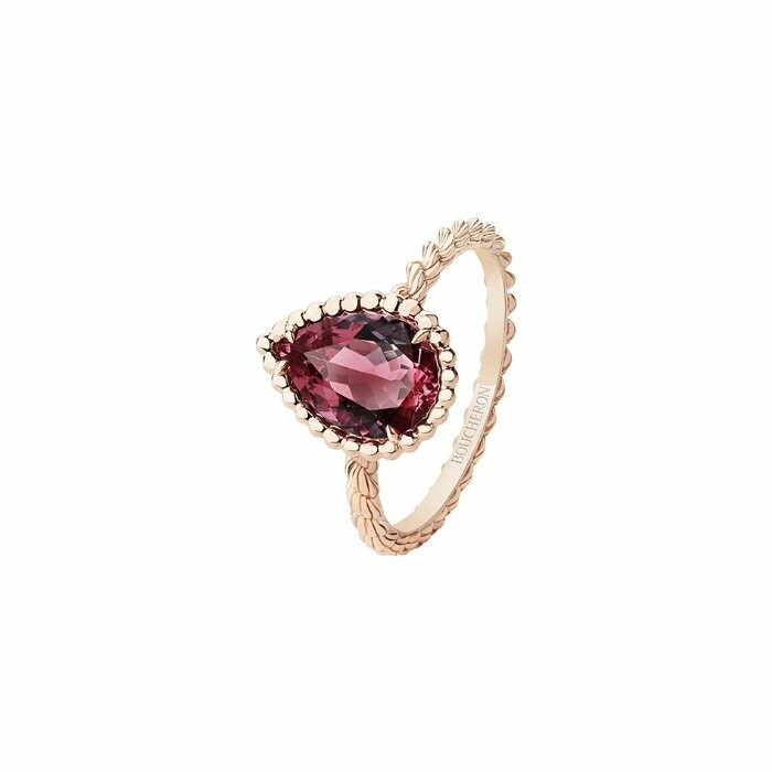 Bague Boucheron Serpent Bohème en or rose et grenat de rhodolite