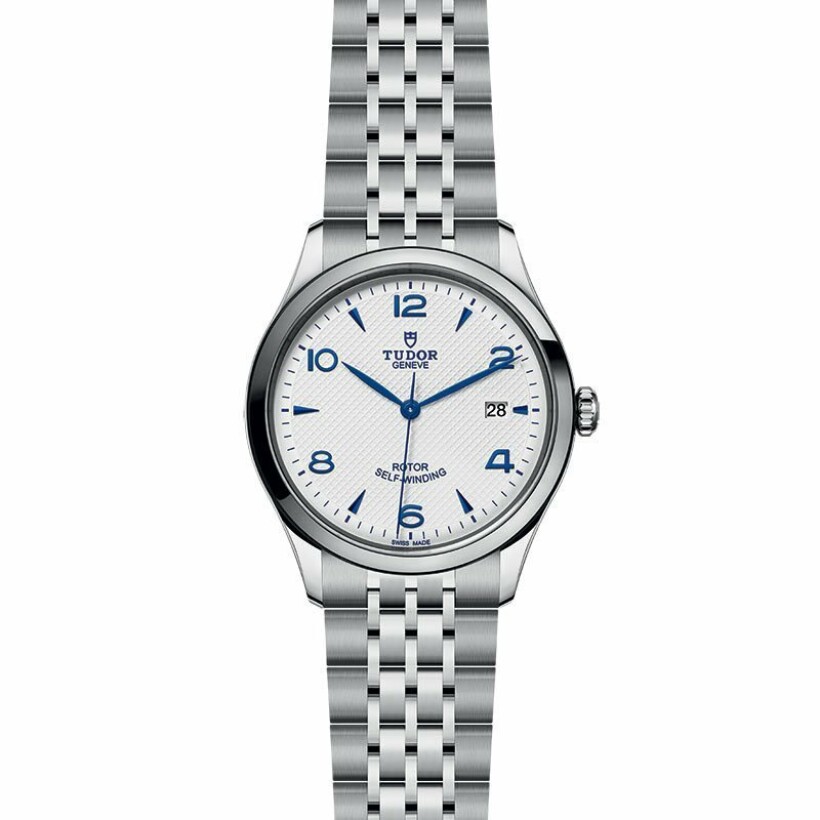 Montre Tudor 1926 boîtier en acier, 39mm, cadran opaline et bleu