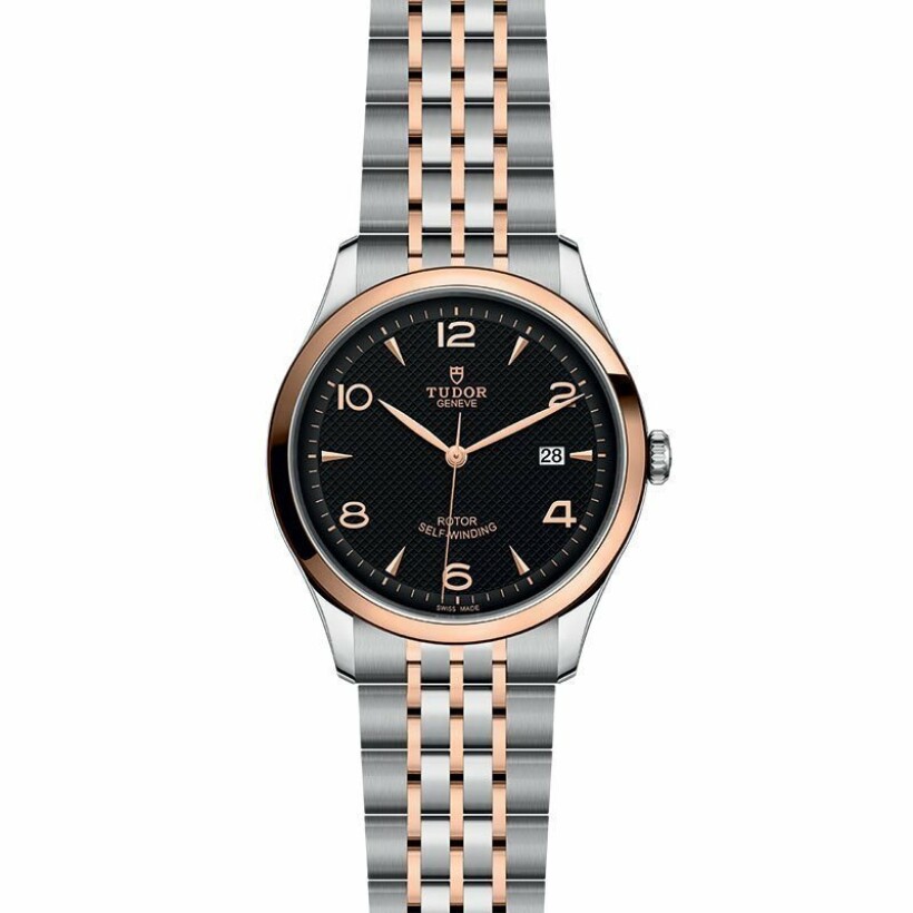 Montre Tudor 1926 boîtier en acier, 41mm, lunette en or rose