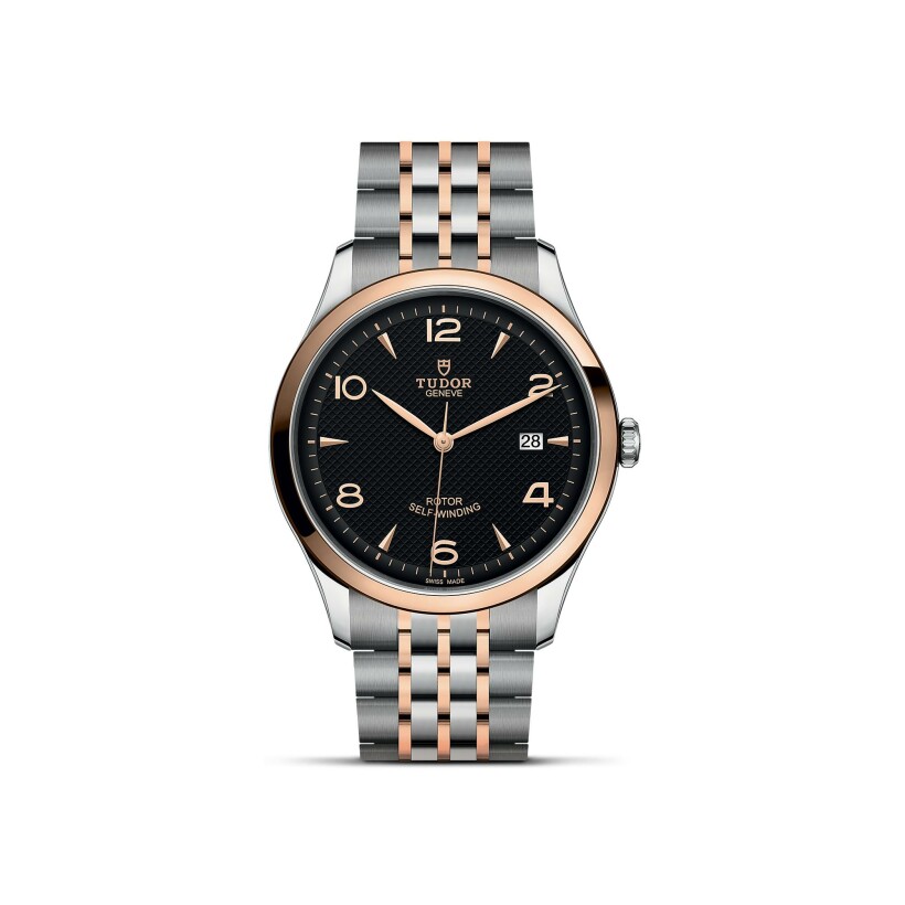 Montre Tudor 1926 boîtier en acier, 41mm, lunette en or rose