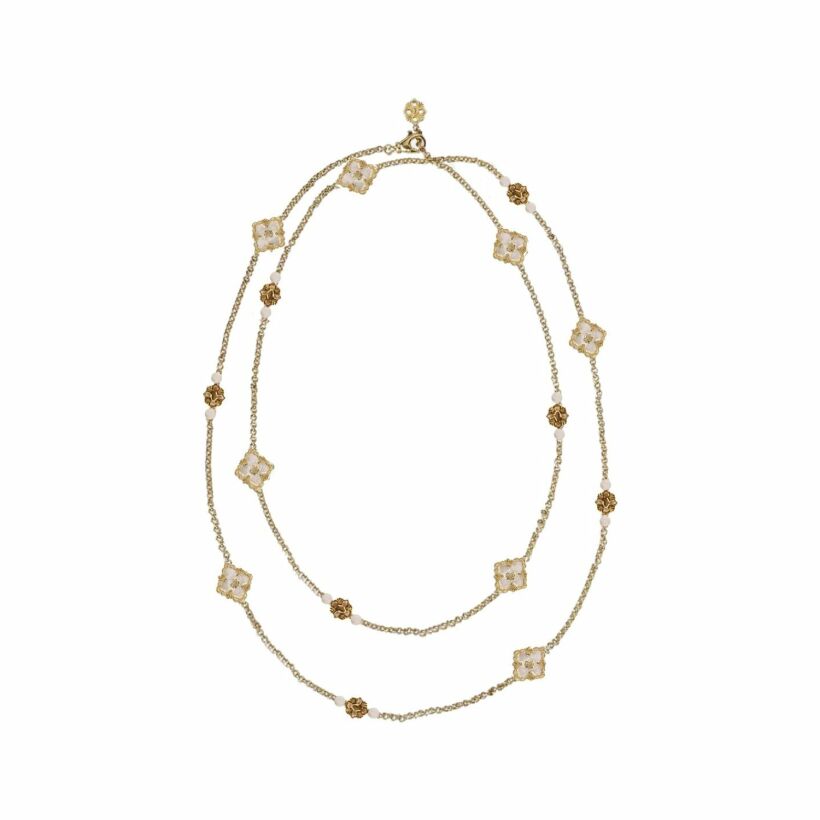 Collier sautoir Buccellati Opera Color en or jaune et nacre