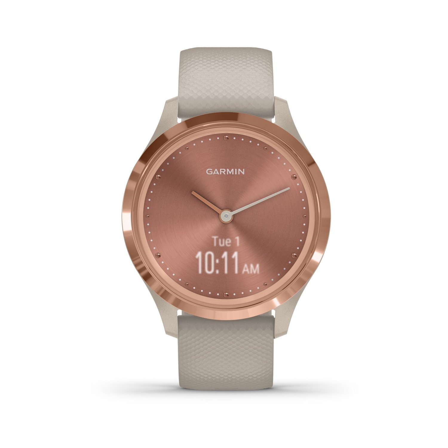 garmin vivomove rose gold suede