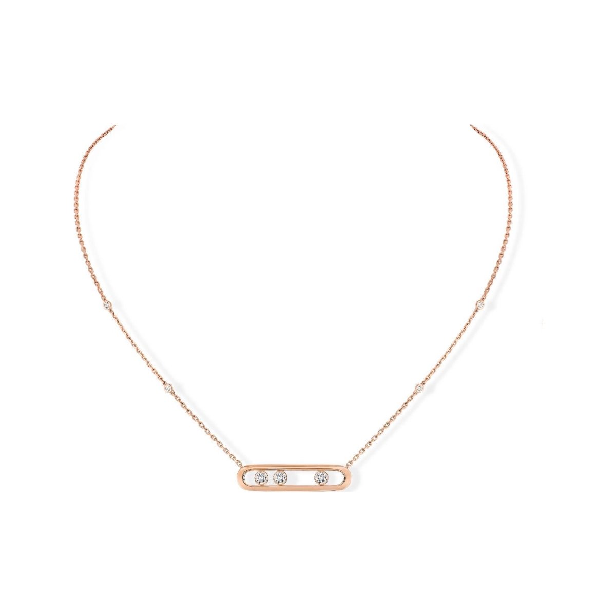 Collier Messika Move Classique en or rose et diamants