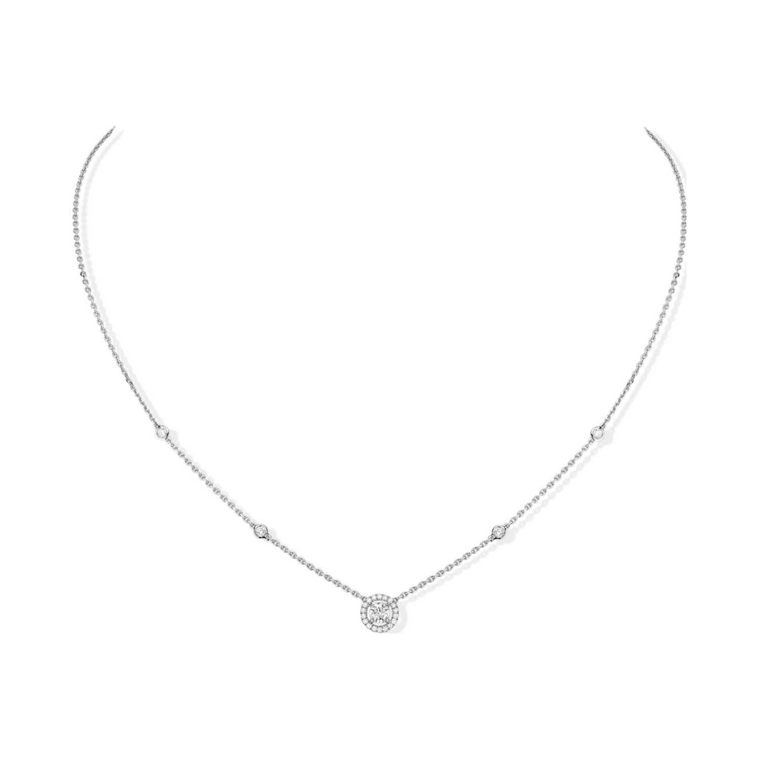 Collier Messika Joy en or blanc et diamants 0.20ct