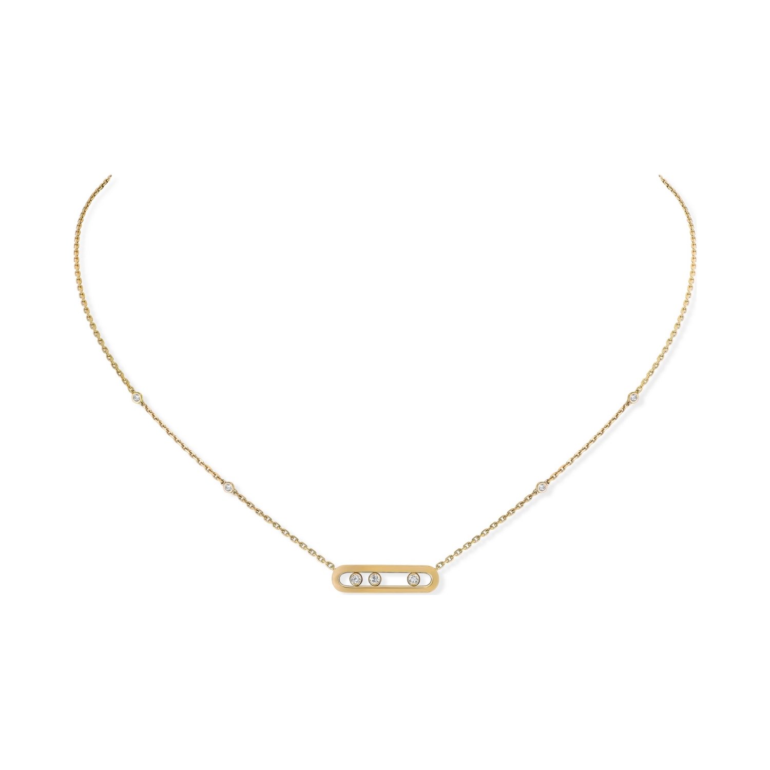 Collier Messika Baby Move en or jaune et diamants