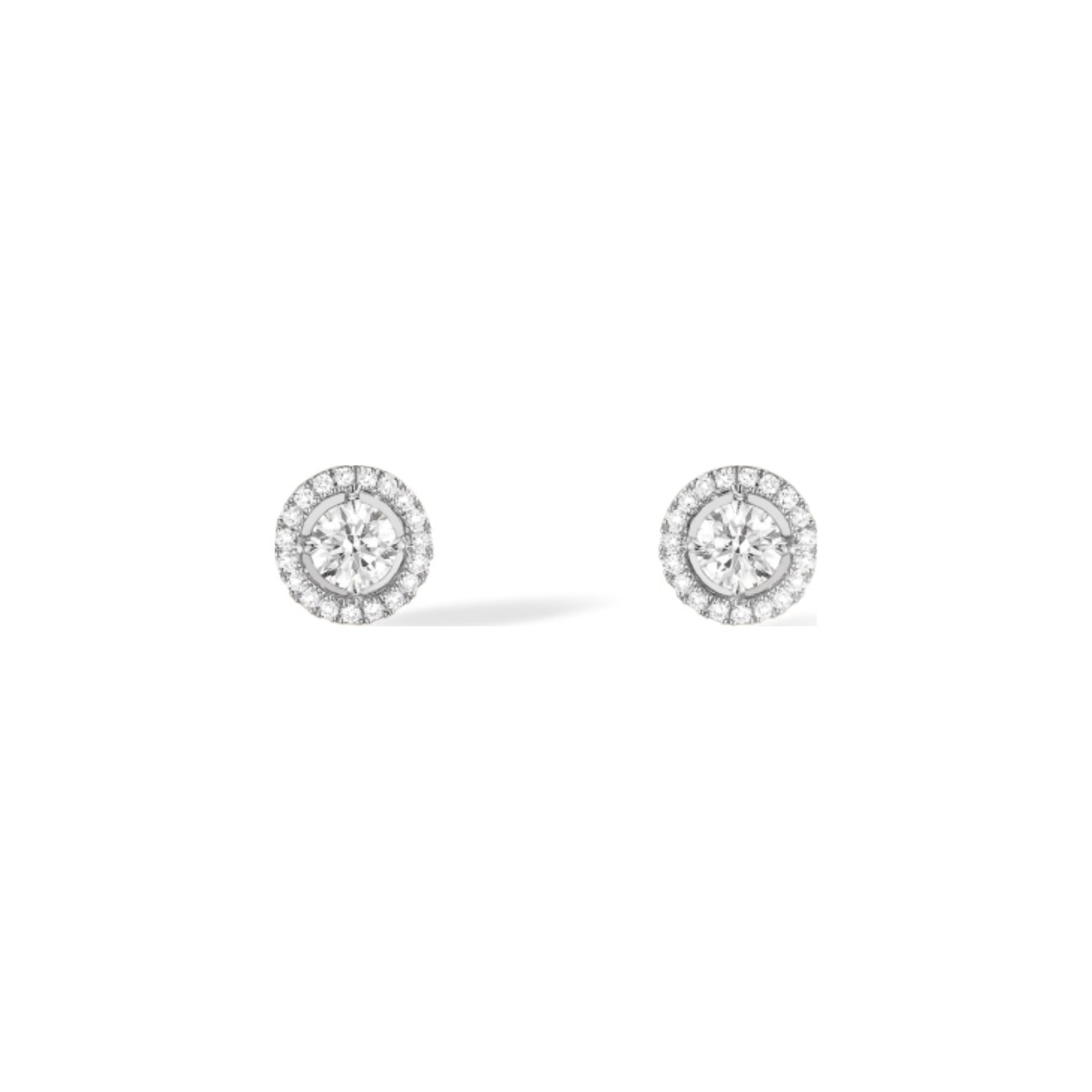 Boucles d'oreilles puces Messika Joy en or blanc et diamants