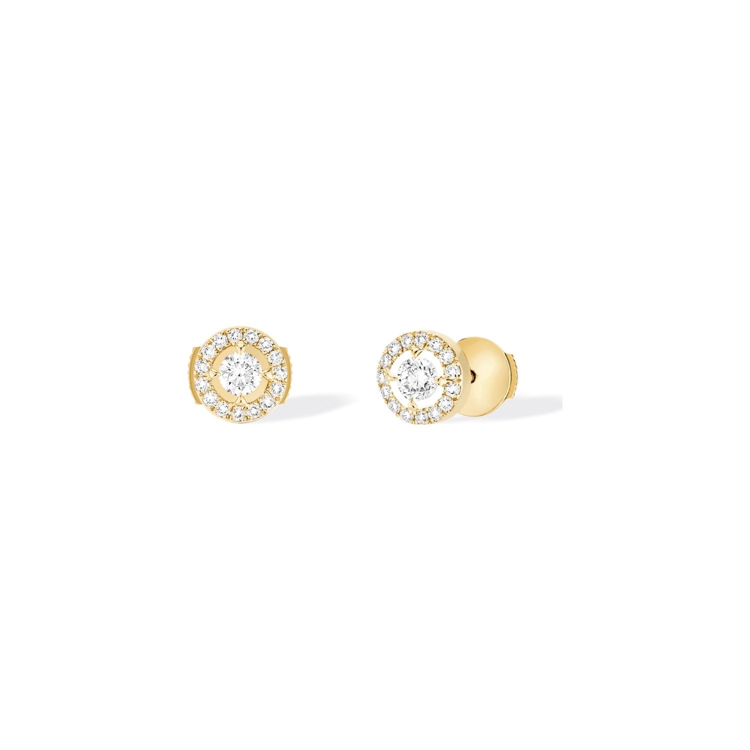 Boucles d'oreilles Messika Joy en or jaune et diamants 2x0.10ct