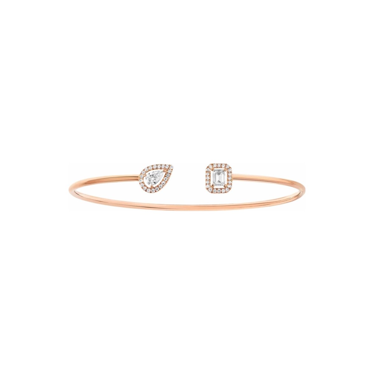 Bracelet Messika My Twin Toi & Moi en or rose et diamants 2x0.15ct