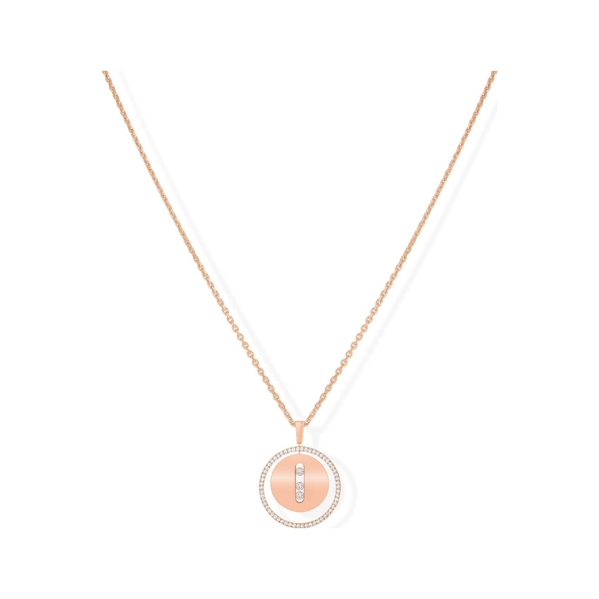 Collier Messika Lucky Move MM en or rose et diamants