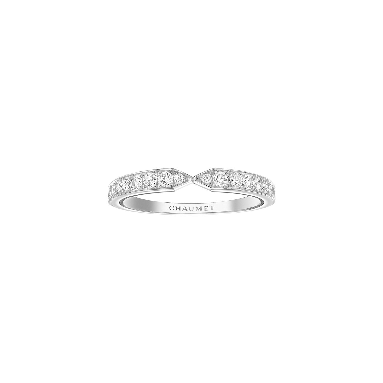 Alliance Chaumet Plume en platine et diamants