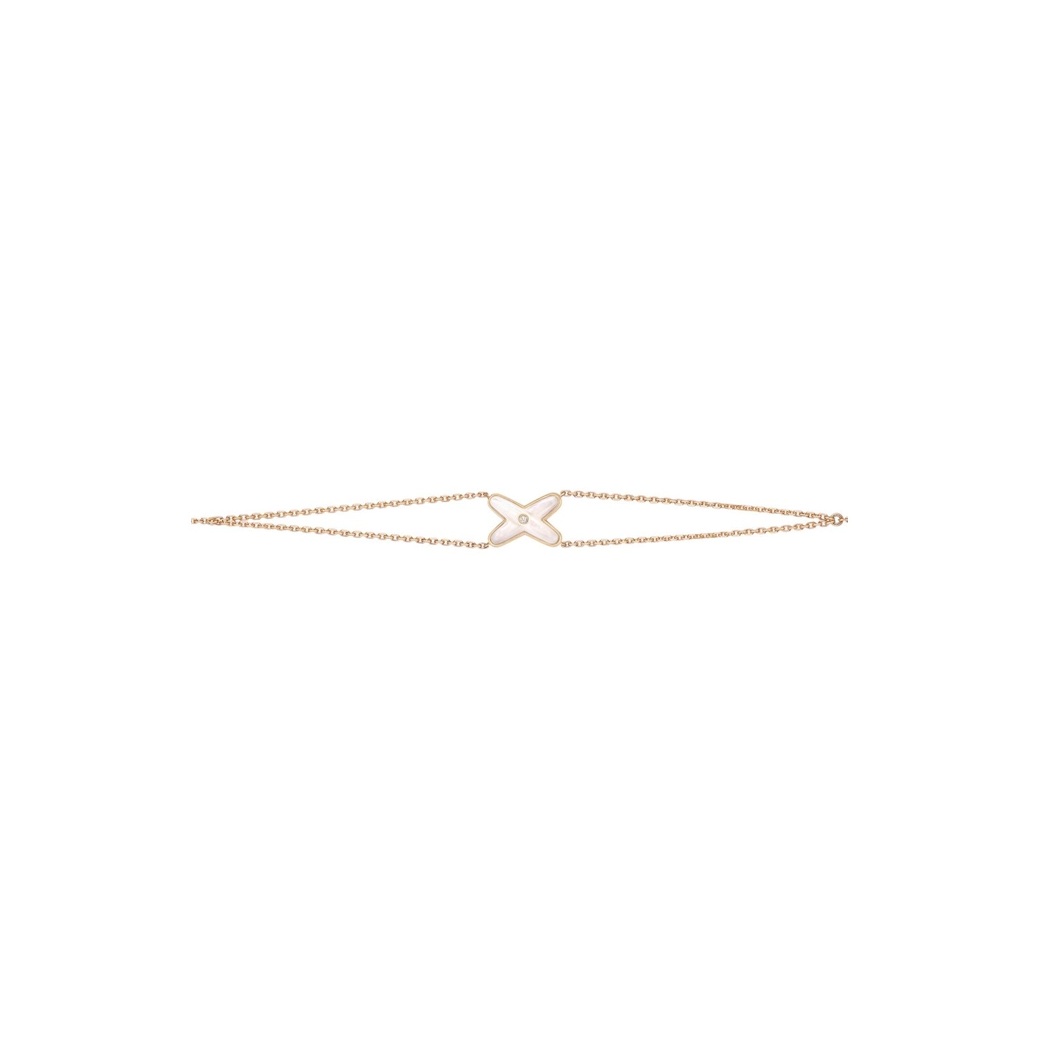 Bracelet Chaumet Jeux de Liens en or rose, nacre et diamant