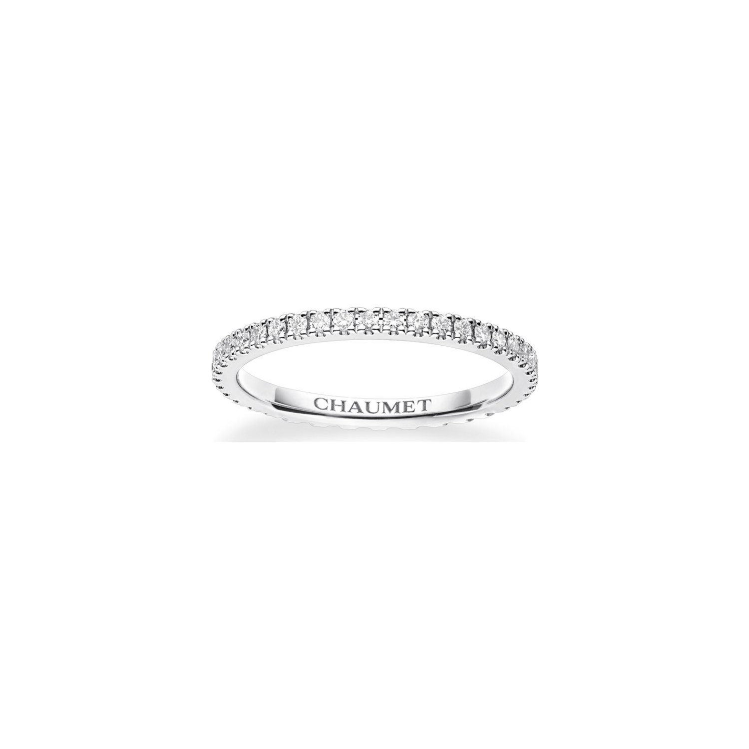 Alliance Chaumet Les Éternelles Pavées en platine et diamants