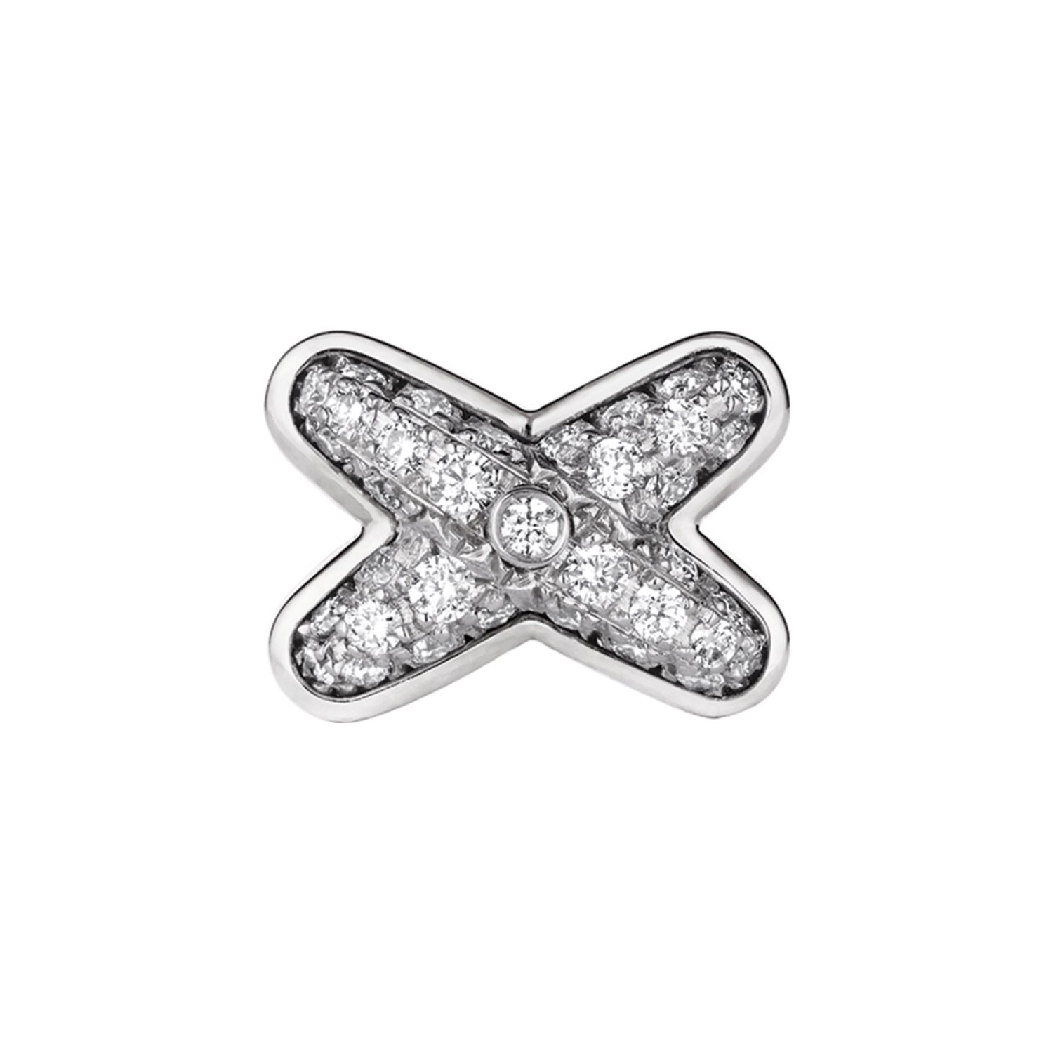 Mono boucle d'oreille Chaumet Jeux de Liens en or blanc et diamants