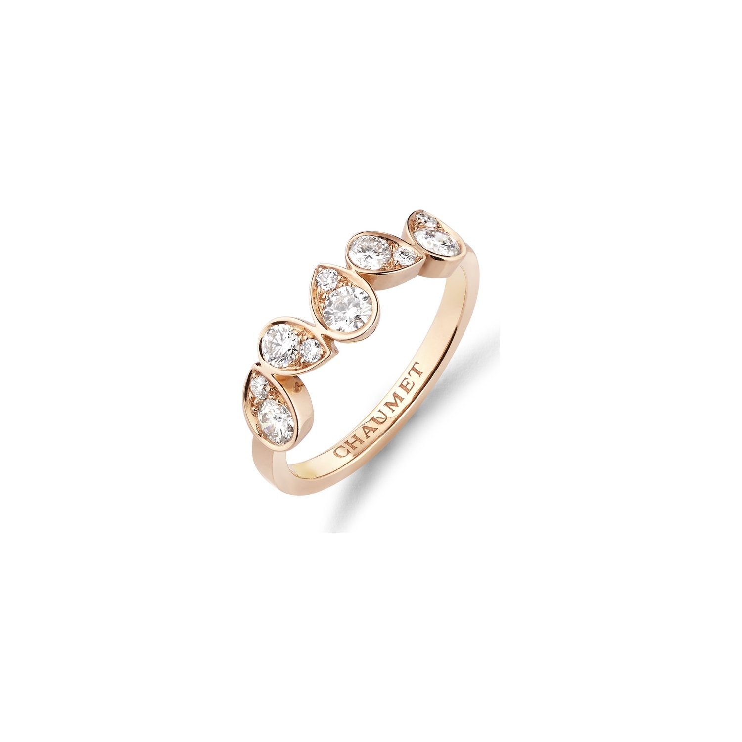 Bague Chaumet Joséphine Ronde d'Aigrettes en or rose et diamants
