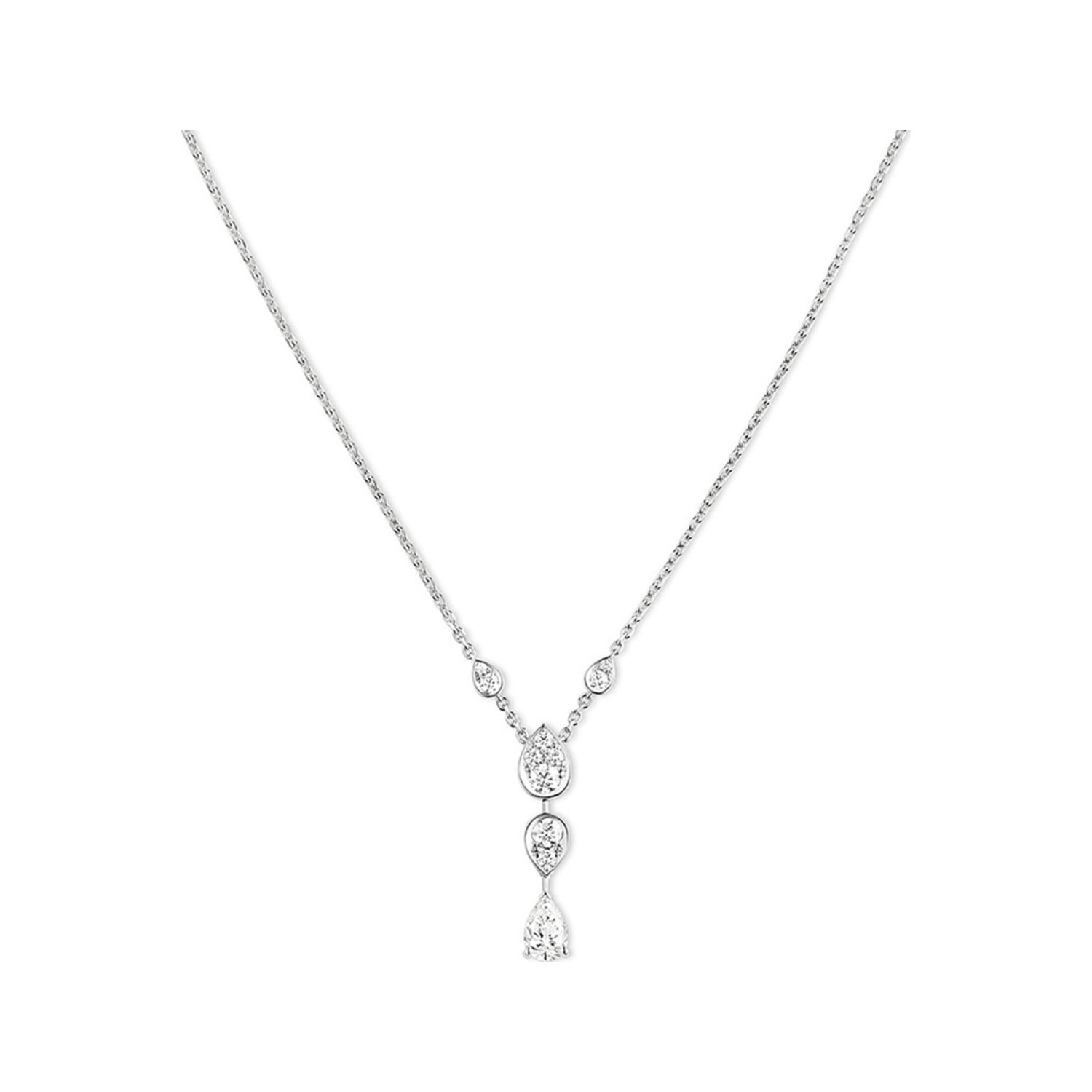 Pendentif Chaumet Josephine Ronde D'Aigrette en or blanc et diamants