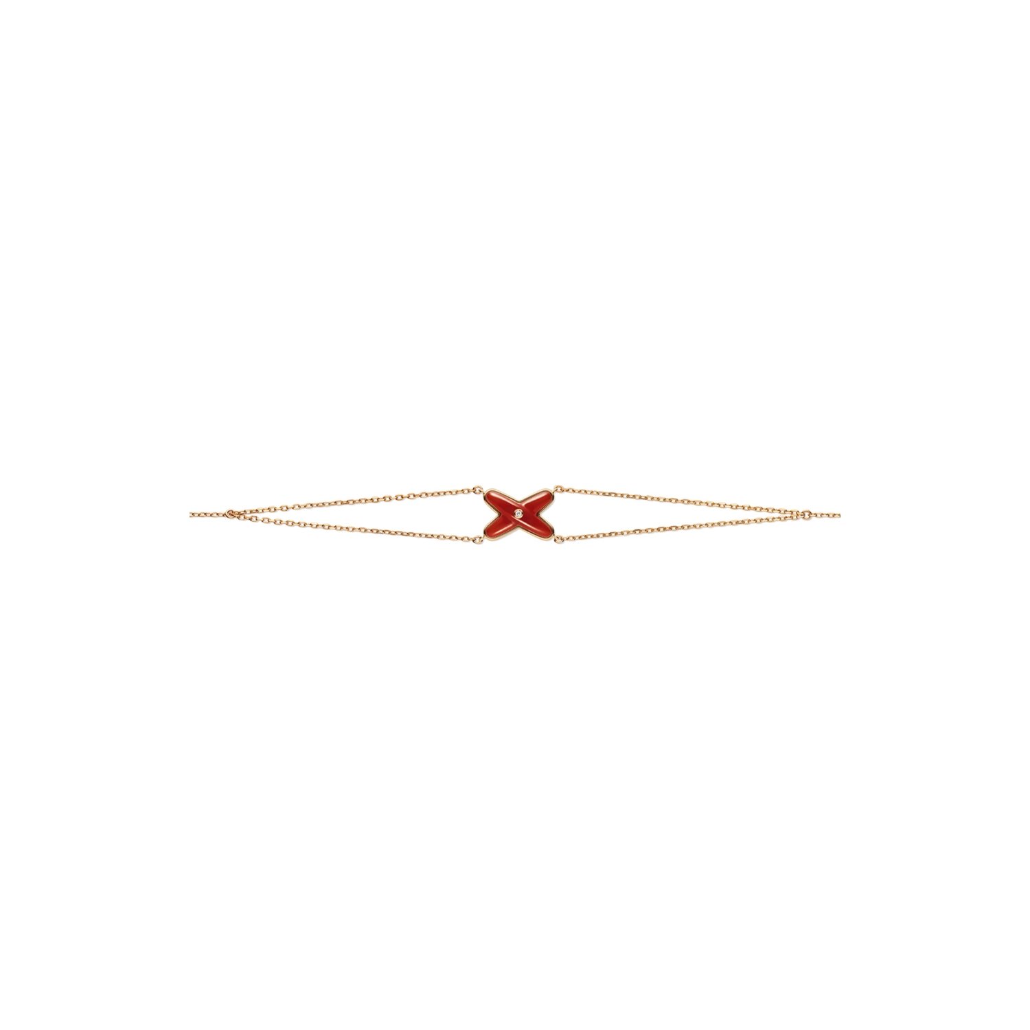 Bracelet Chaumet Jeux de Liens en or rose, cornaline et diamant