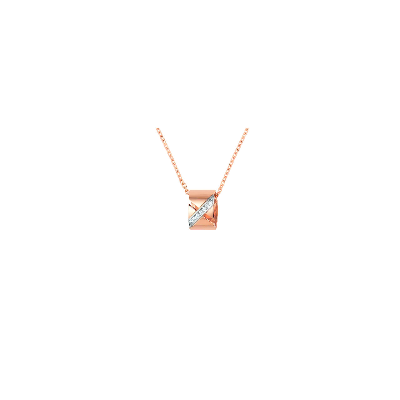 Pendentif Chaumet Liens Evidence en or rose, or blanc et diamants