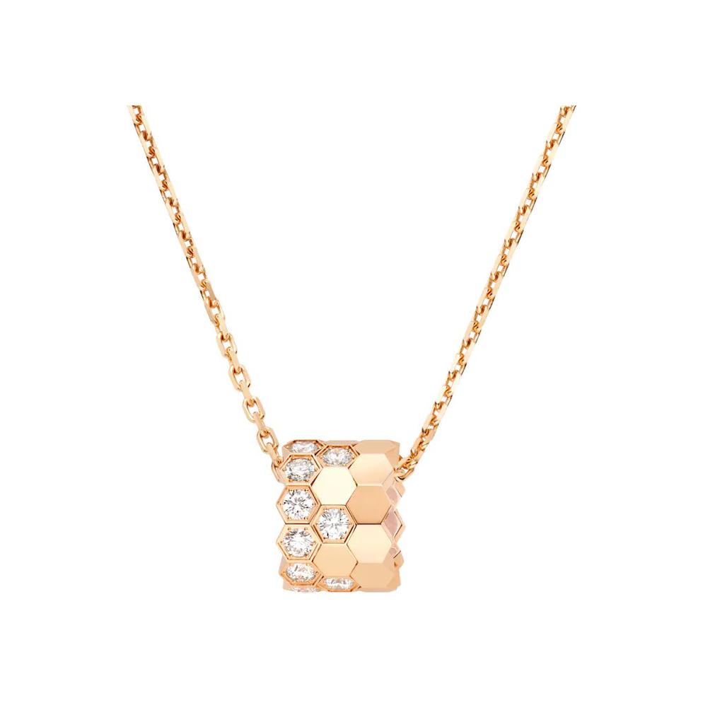 Pendentif Chaumet Bee de Chaumet moyen modèle en or rose et diamants