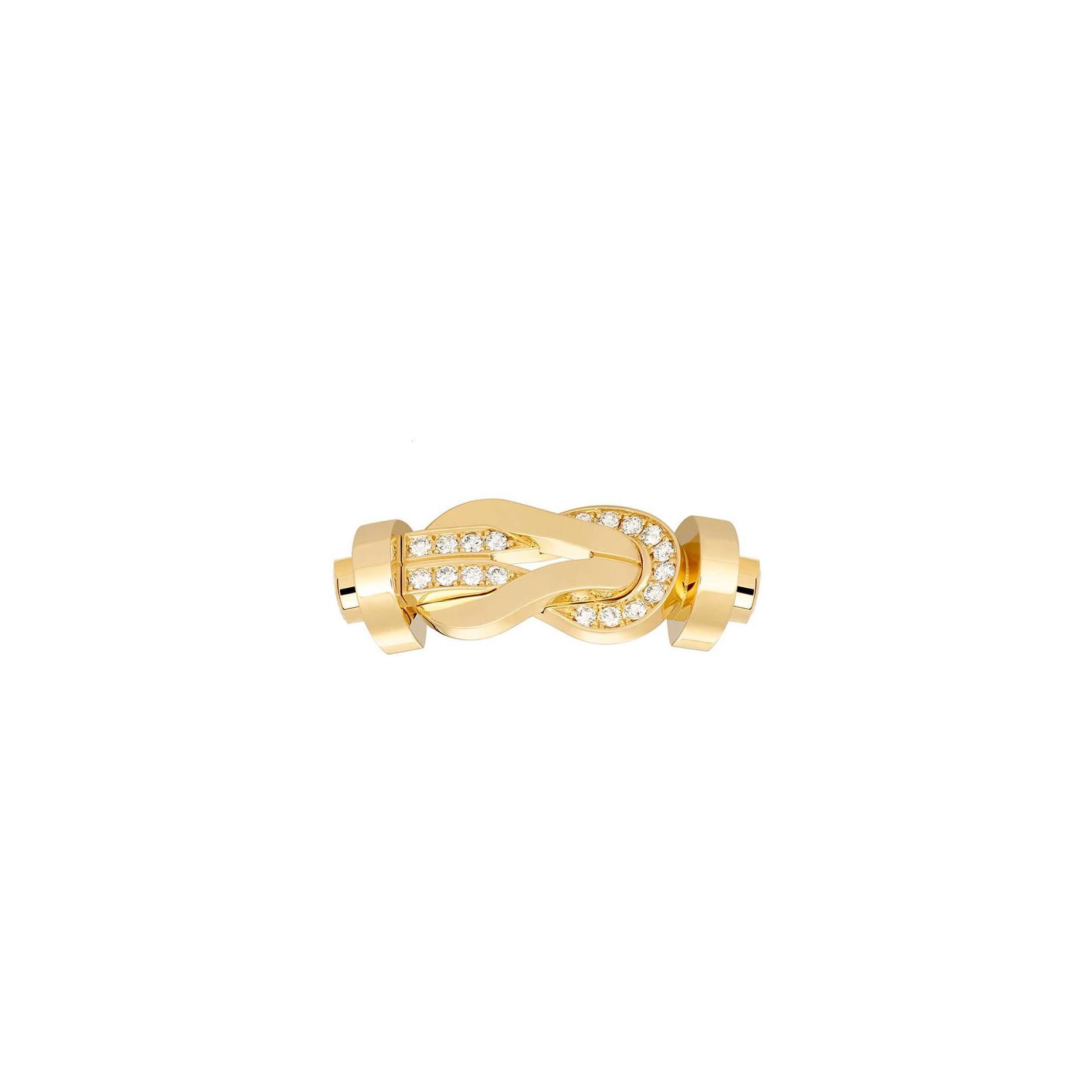 Boucle FRED Chance Infinie Grand Modèle en or jaune et diamants