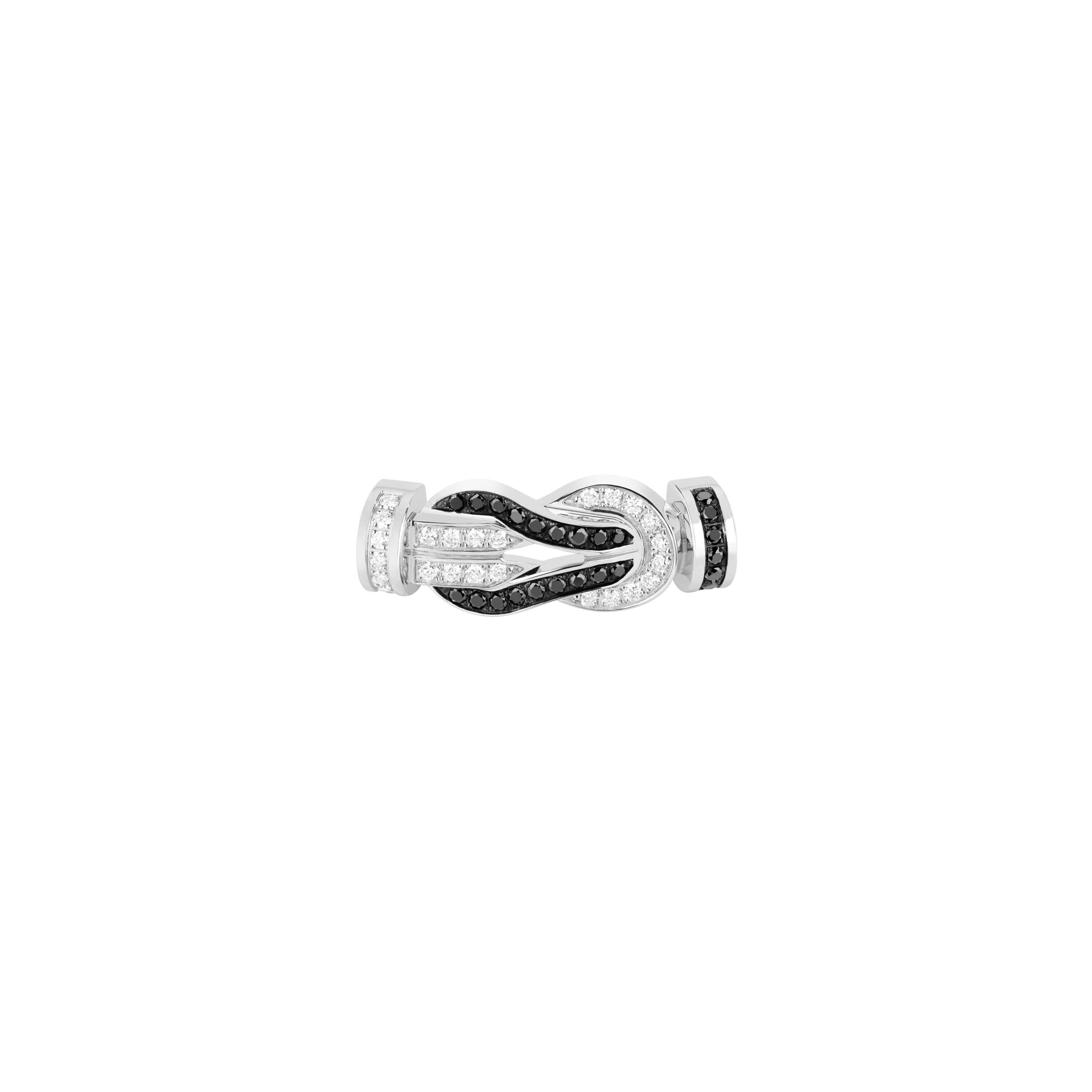 Boucle FRED Chance Infinie Moyen Modèle or blanc et diamants