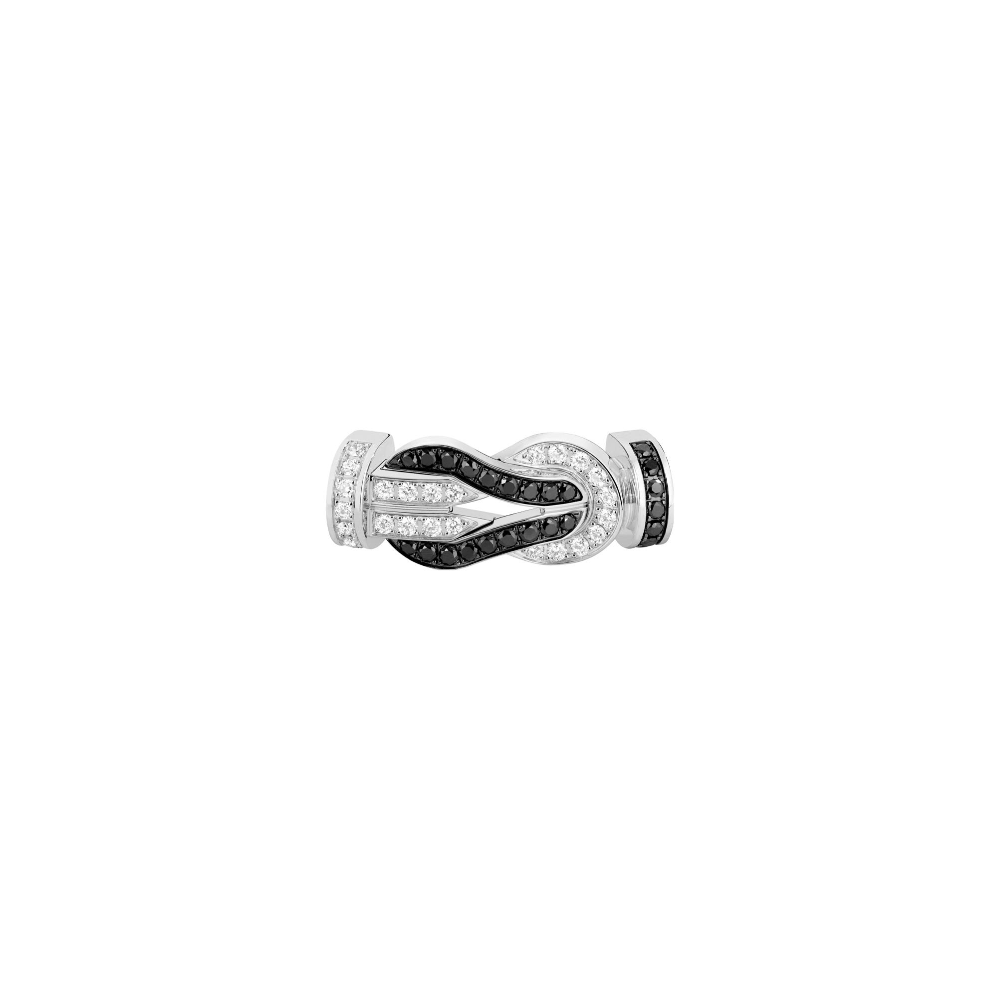 Boucle FRED Chance Infinie Grand Modèle or blanc et diamants