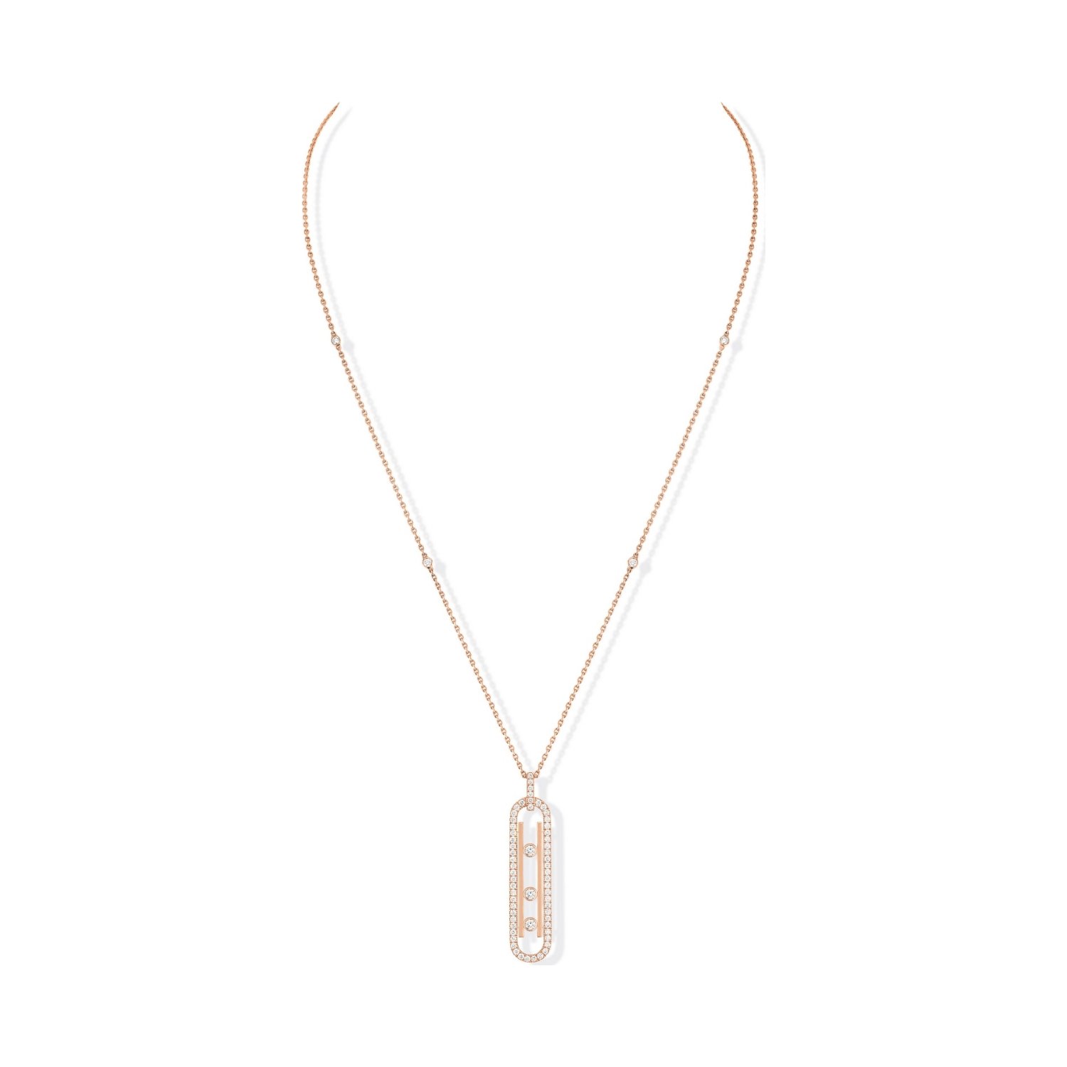 Collier Messika Move 10th PM en or rose et diamants