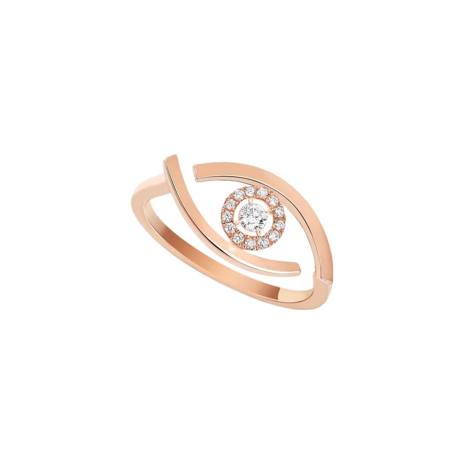 Bague Messika Lucky Eye en or rose et diamants