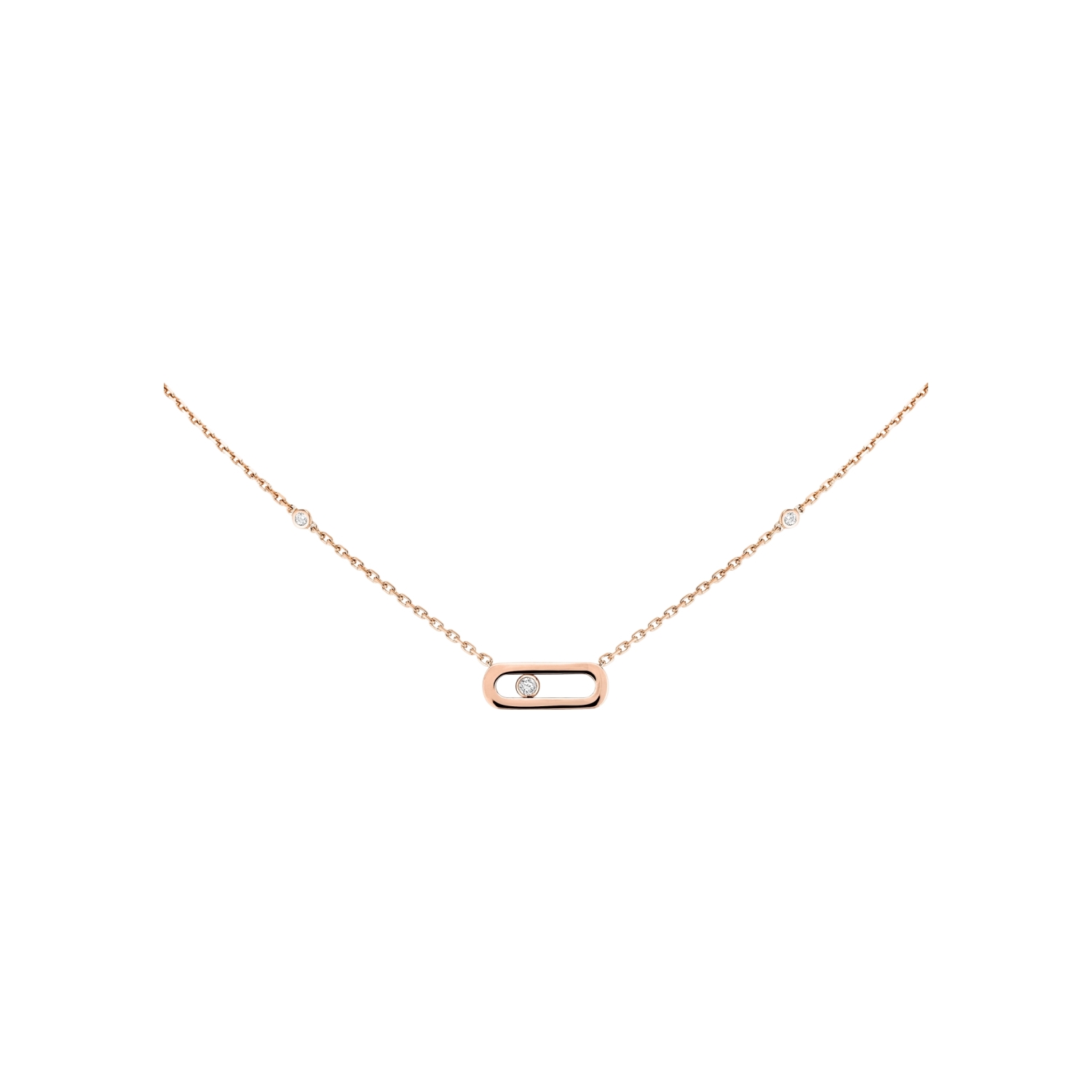 Collier Messika Move Uno en or rose et diamants