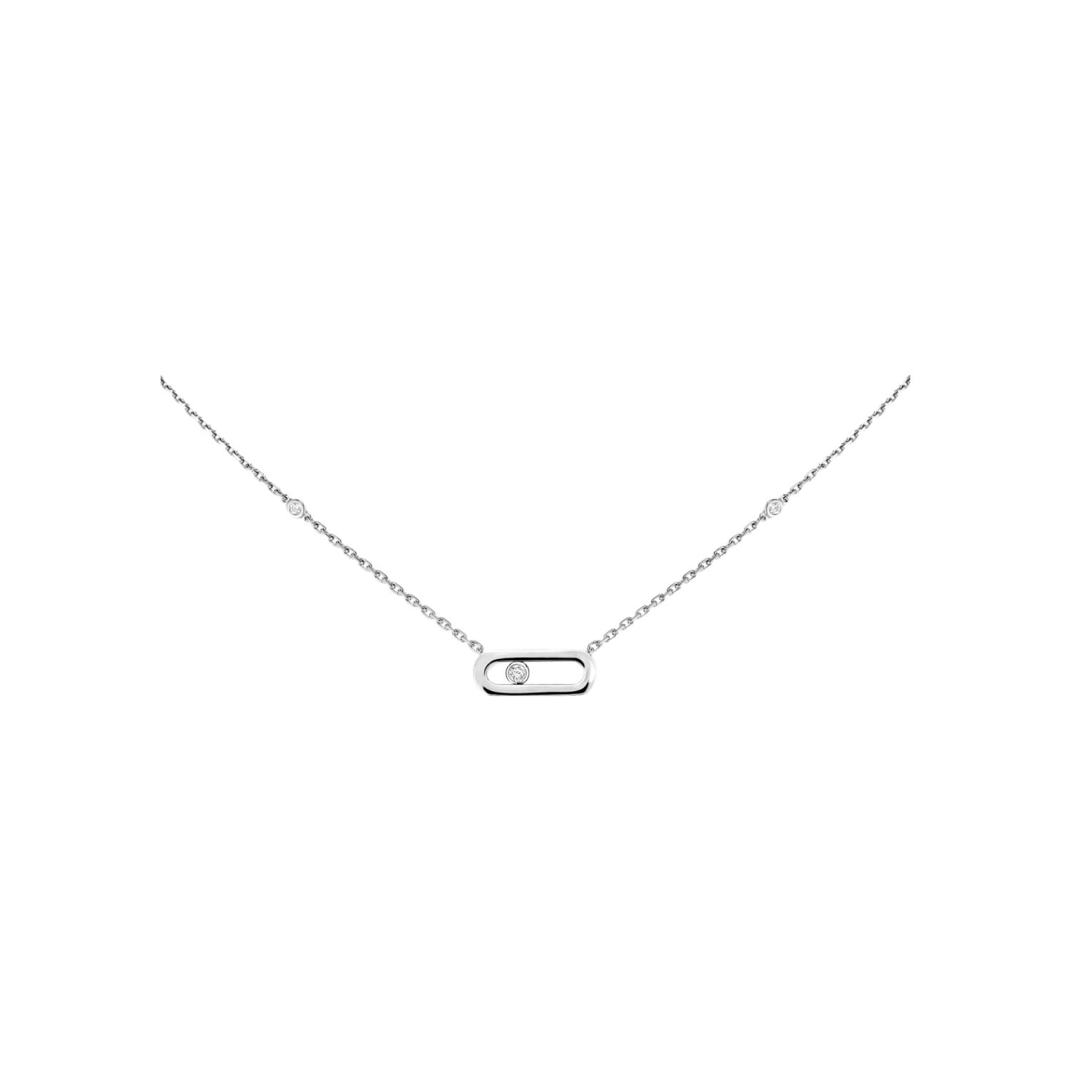 Collier Messika Move Uno en or blanc et diamant