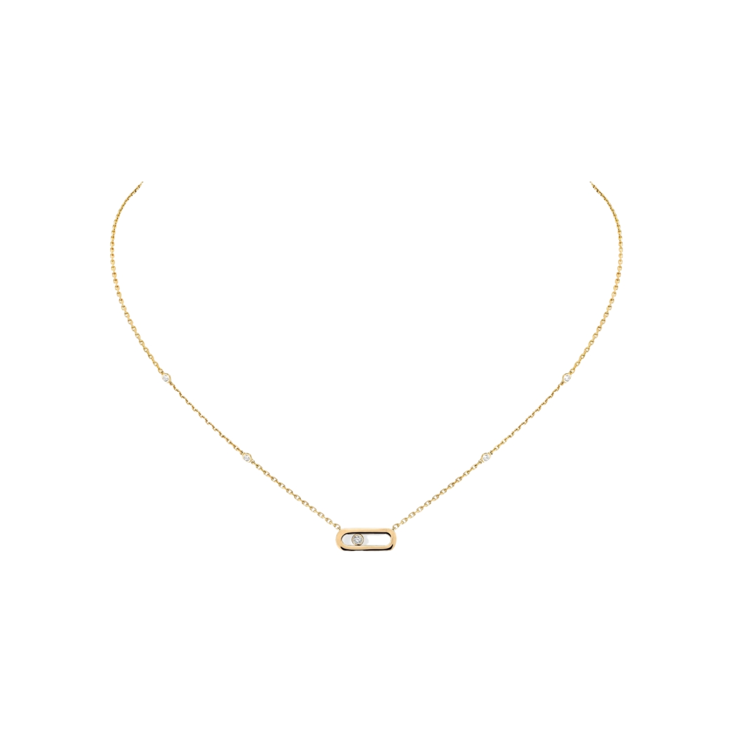 Collier Messika Move Uno en or jaune et diamant