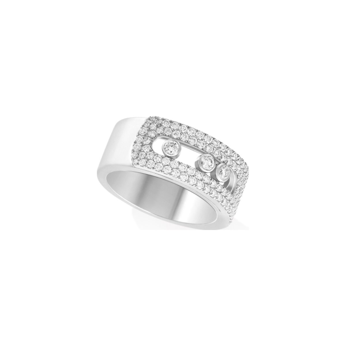 Bague Messika Move Noa GM pavée en or blanc et diamants