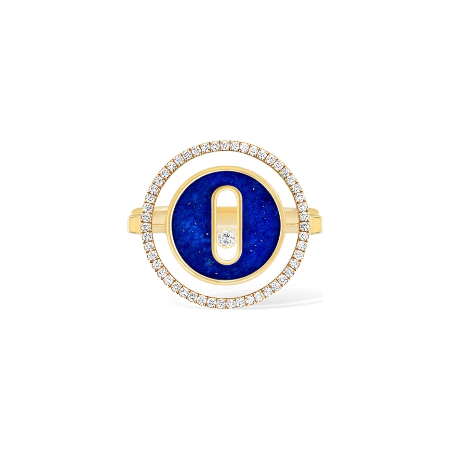 Bague Messika Lucky Move PM en or jaune, lapis-lazuli et diamants