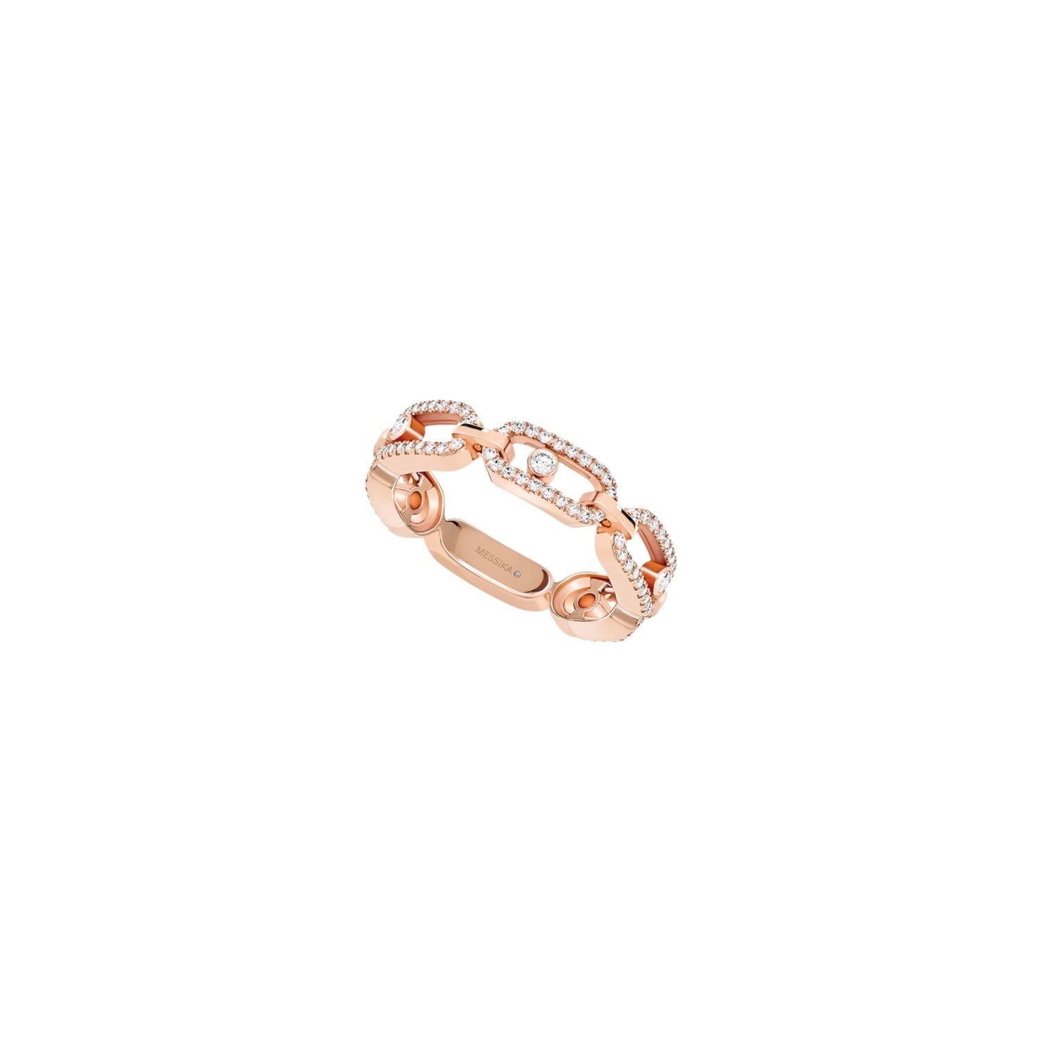 Bague Messika Move Link Multi pavée en or rose et diamants