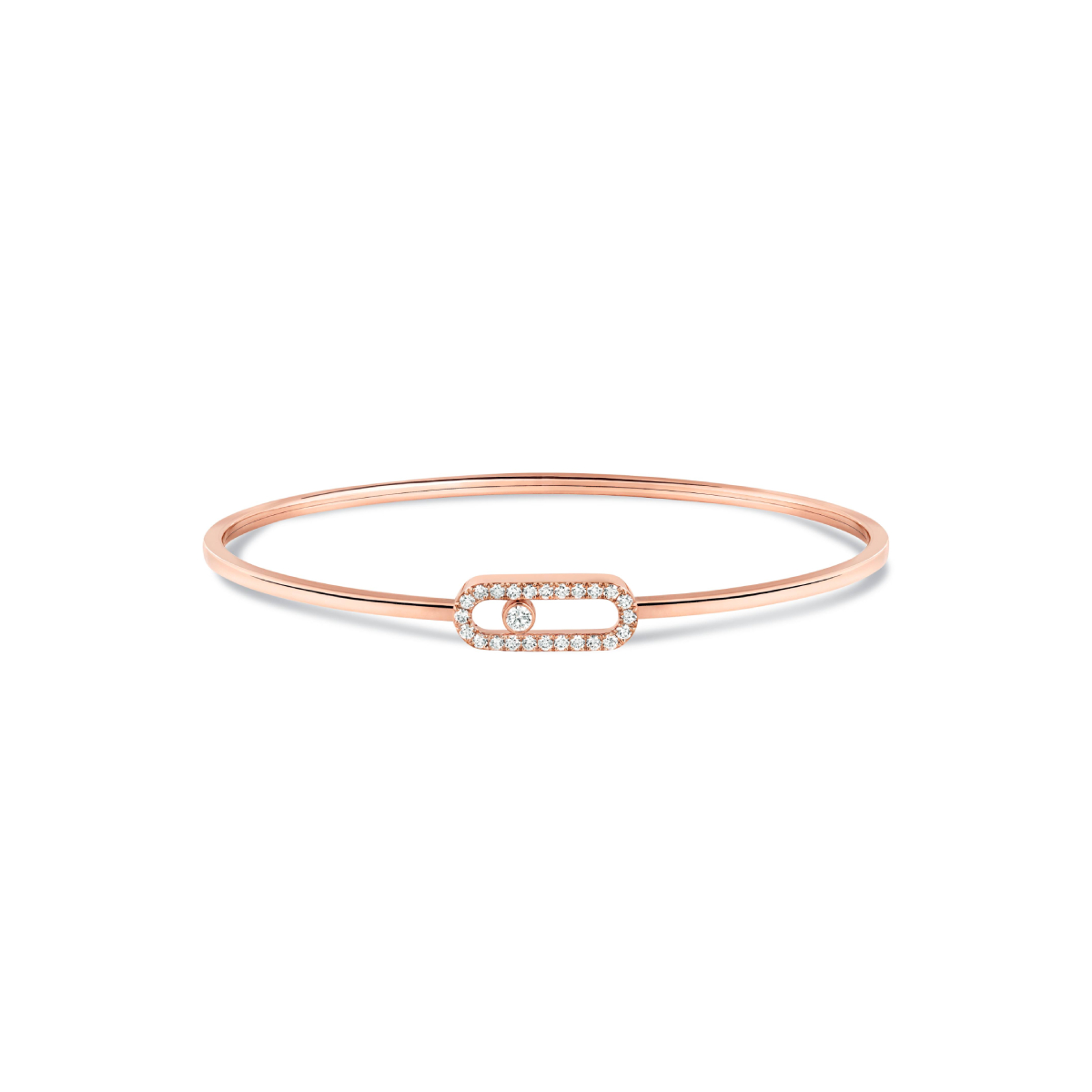 Bracelet Messika Move Uno en or rose et diamants